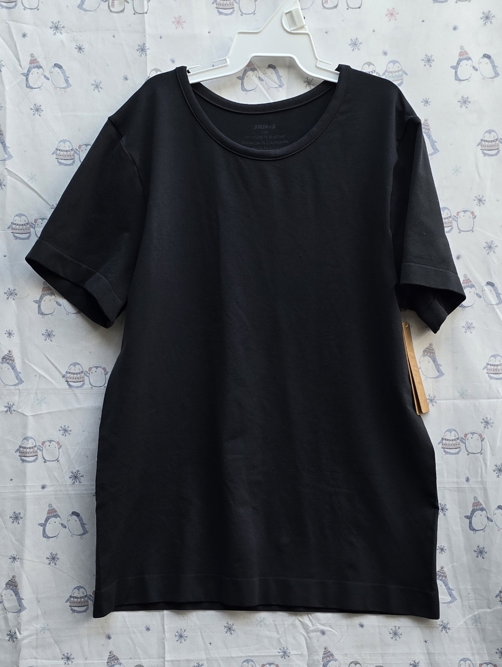 SKIMS SOFT SMOOTHING SEAMLESS T-SHIRT STYLE: AP-TSH-0184 COLOR: ECLIPSE SIZE: L